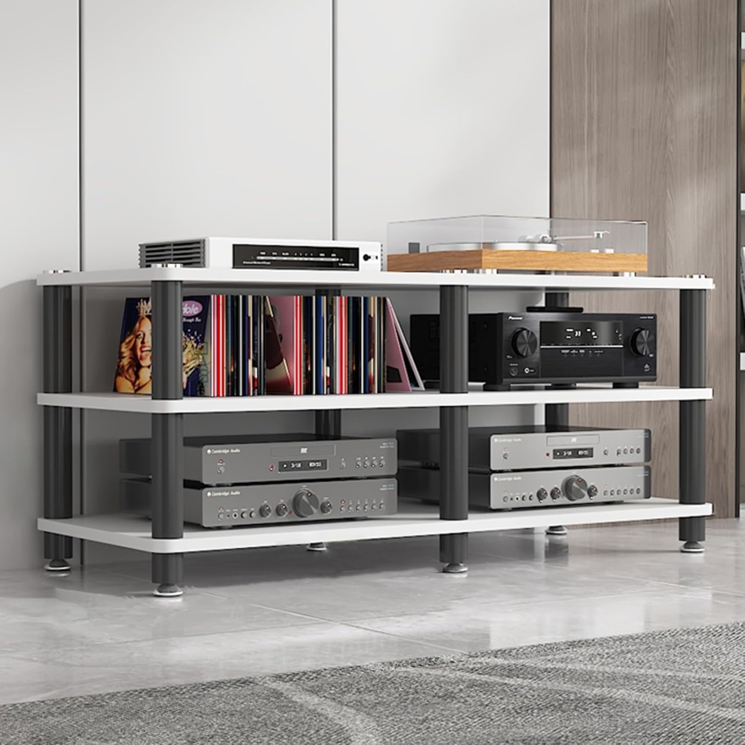 47 Inch TV Media Stand with Storage 1 2 3 4 Layer