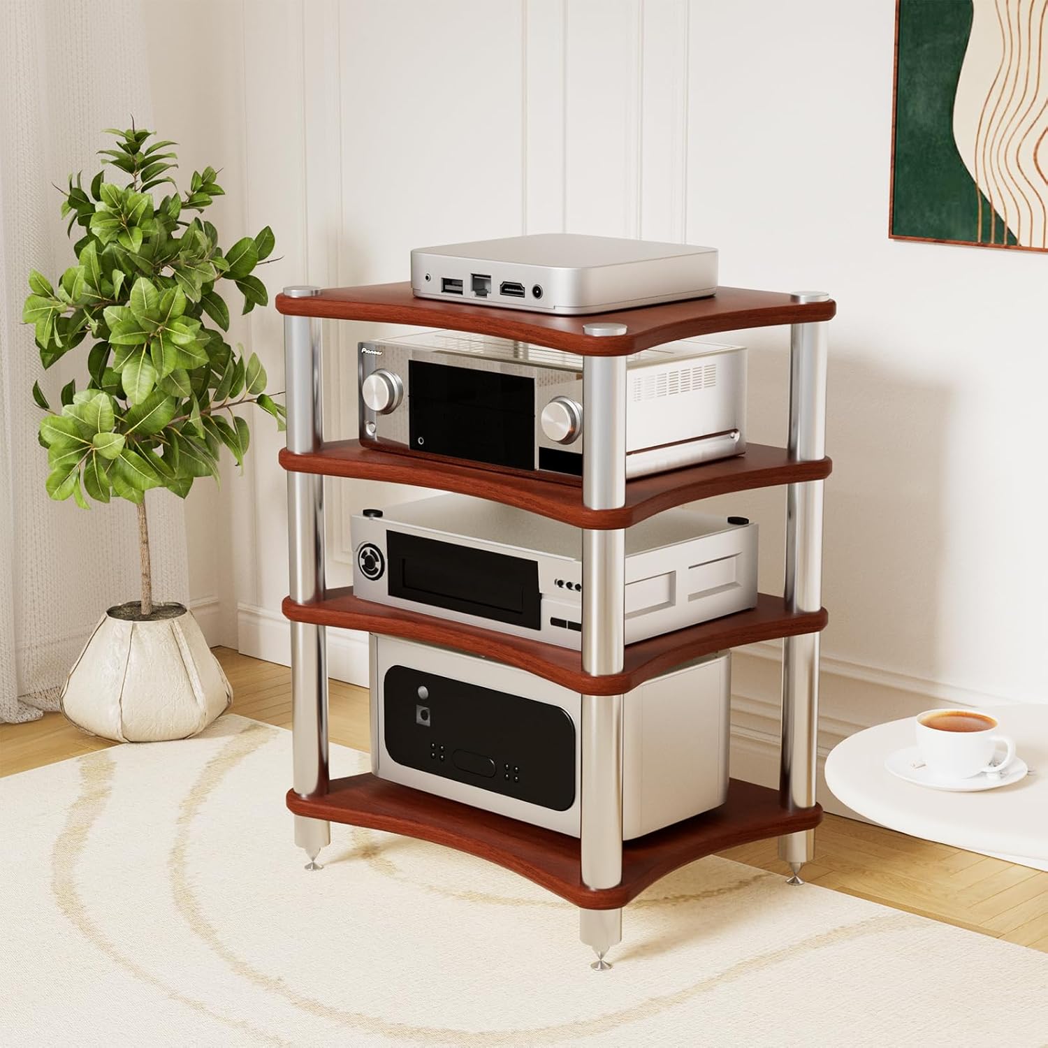 SHZYJBRY 4-Tier AV Media Stand