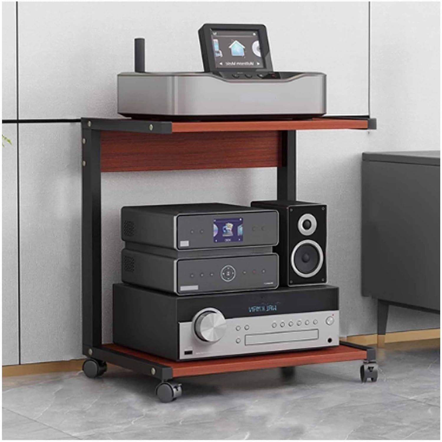 FLDYGMLU Modern AV Media Cabinet - Stereo Stand & Storage Rack for Living Room