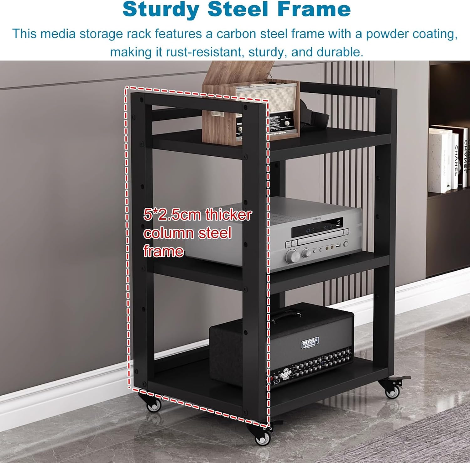 4-Tier AV Media Stand