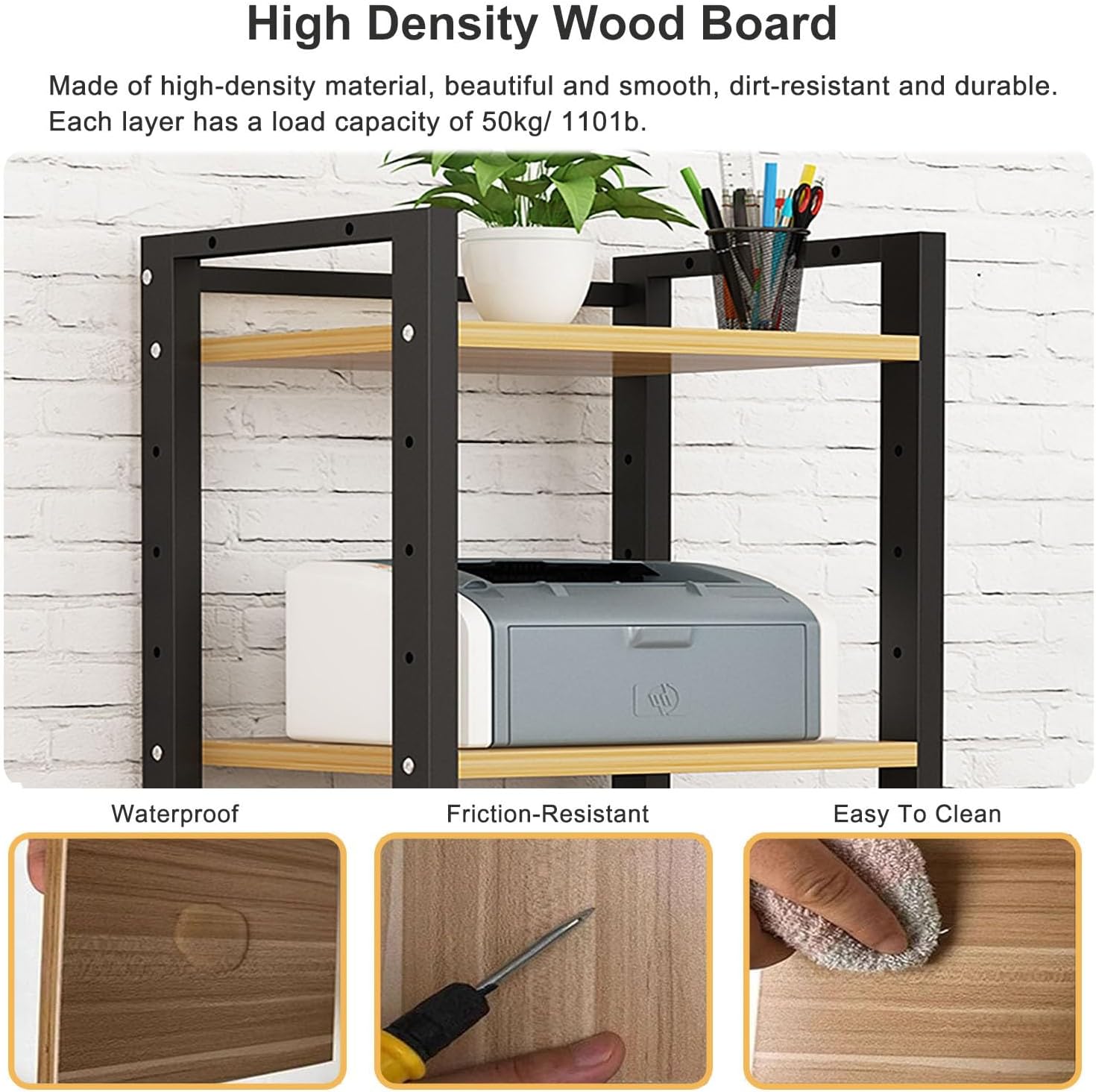 7-Tier Heavy Duty Audio Rack - HiFi Amplifier and AV Equipment Cabinet Display Stand