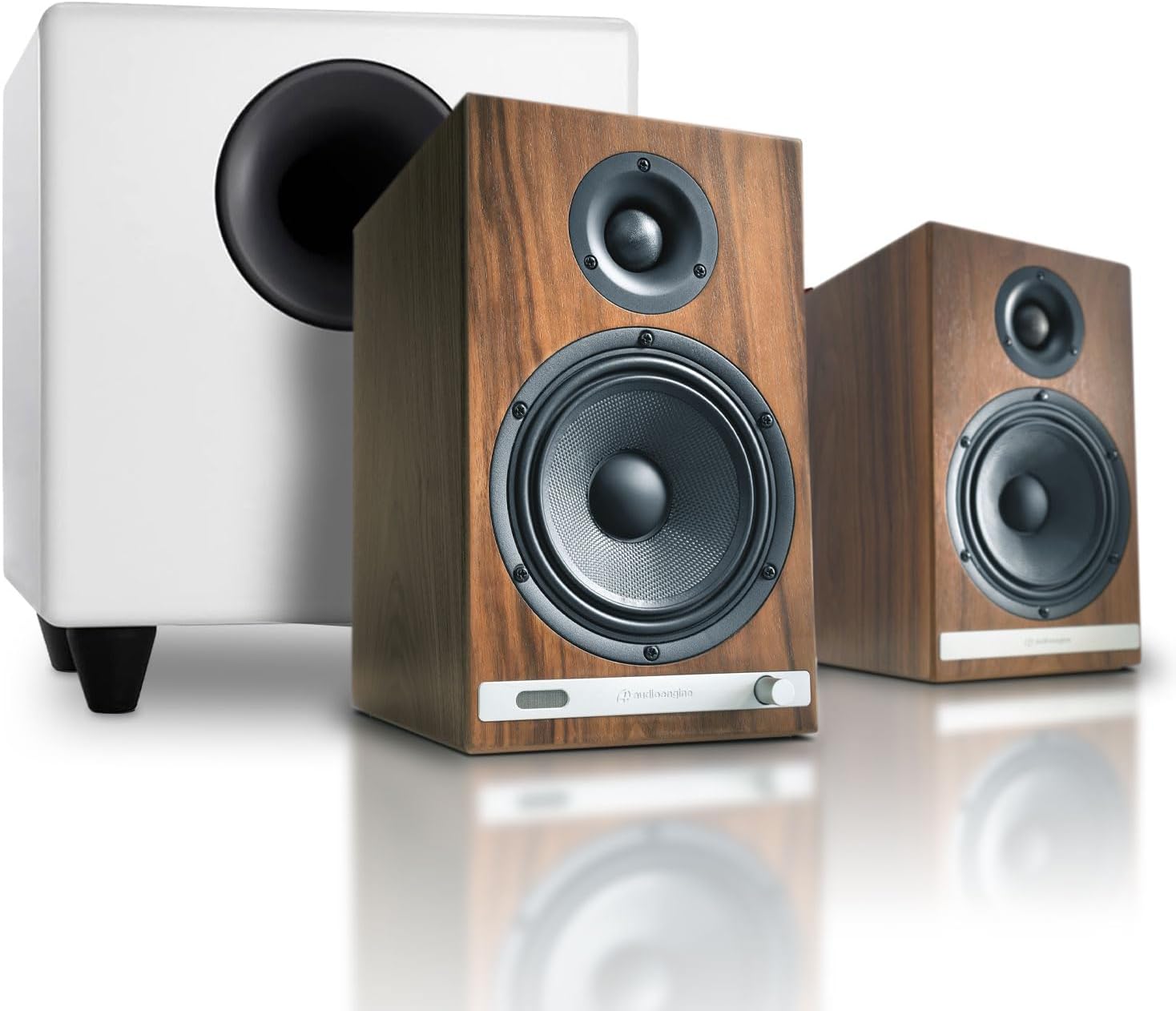Audioengine HD6 Premium Powered Bookshelf Speakers | 150W Audiophile-Grade Bluetooth 5.0 Speakers with aptX HD | 24-Bit DAC | Real Wood Veneer