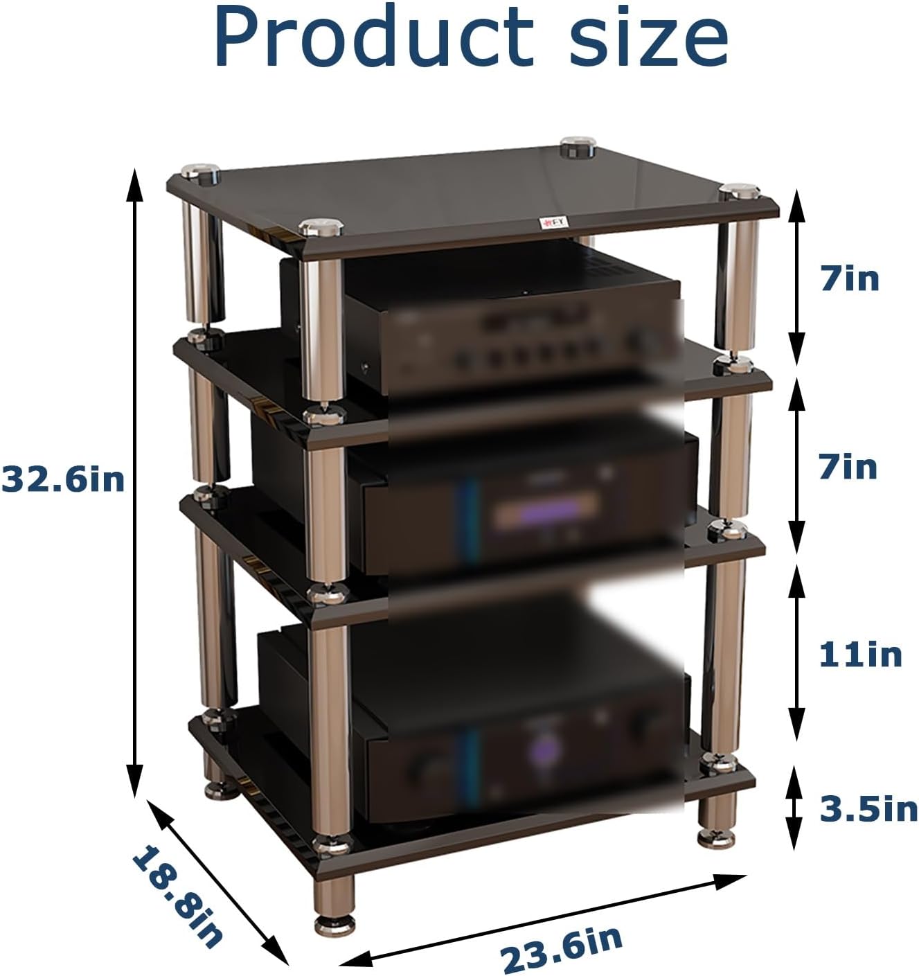 HiFi Rack 4 Tier AV Media Stand