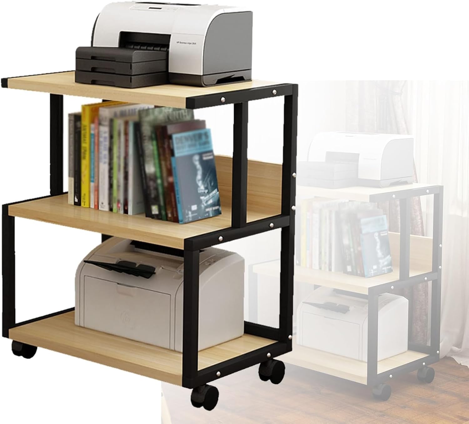 YLQFGUVWK 3 Tier AV Media Cabinet Stand