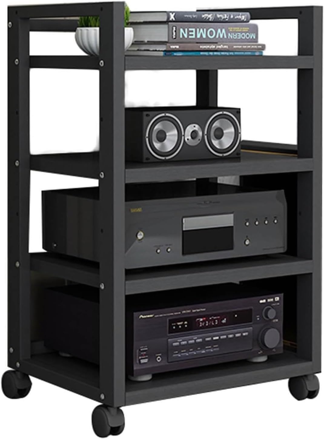 HOFSSI 4-Tier Audio Vedio-Media Stand Corner Shelf