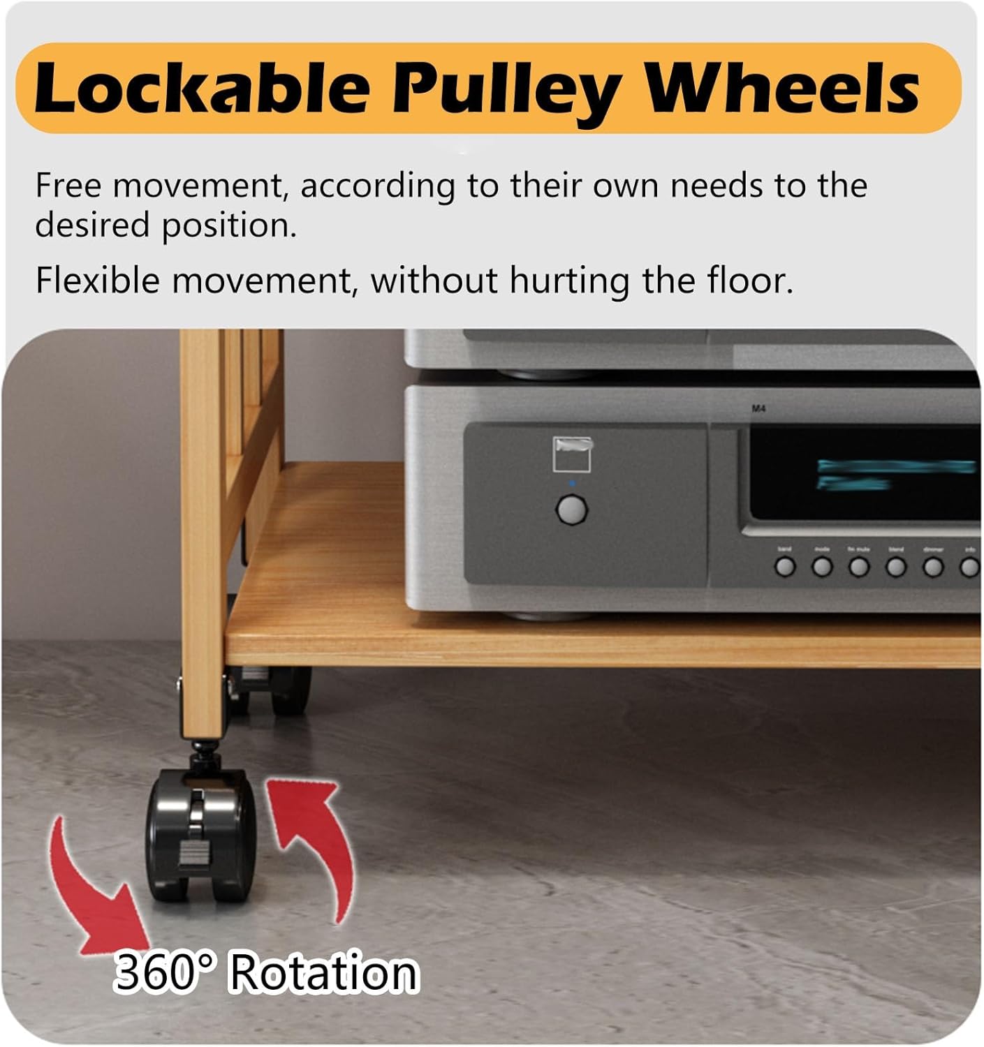 RENLXFI Audio Rack Stereo Cabinet