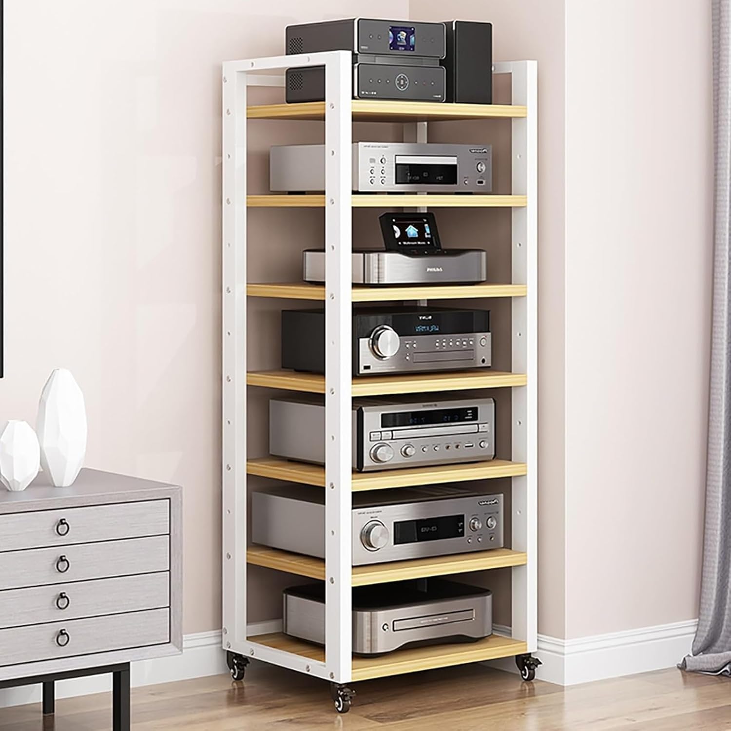 JIAOCKJIAO 7 Tier AV Media Stand