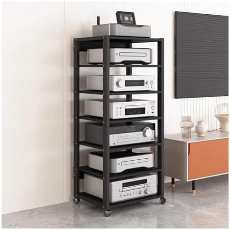5-Tier Movable AV Media Stand & Stereo Rack