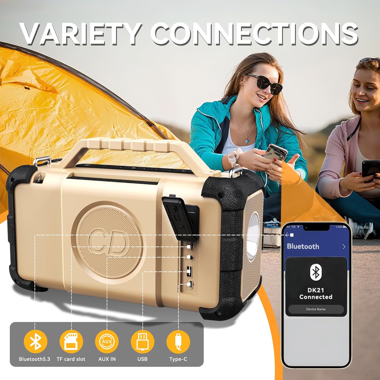 KETELESE DK21 Pro Bluetooth Speaker with TF Card Slot