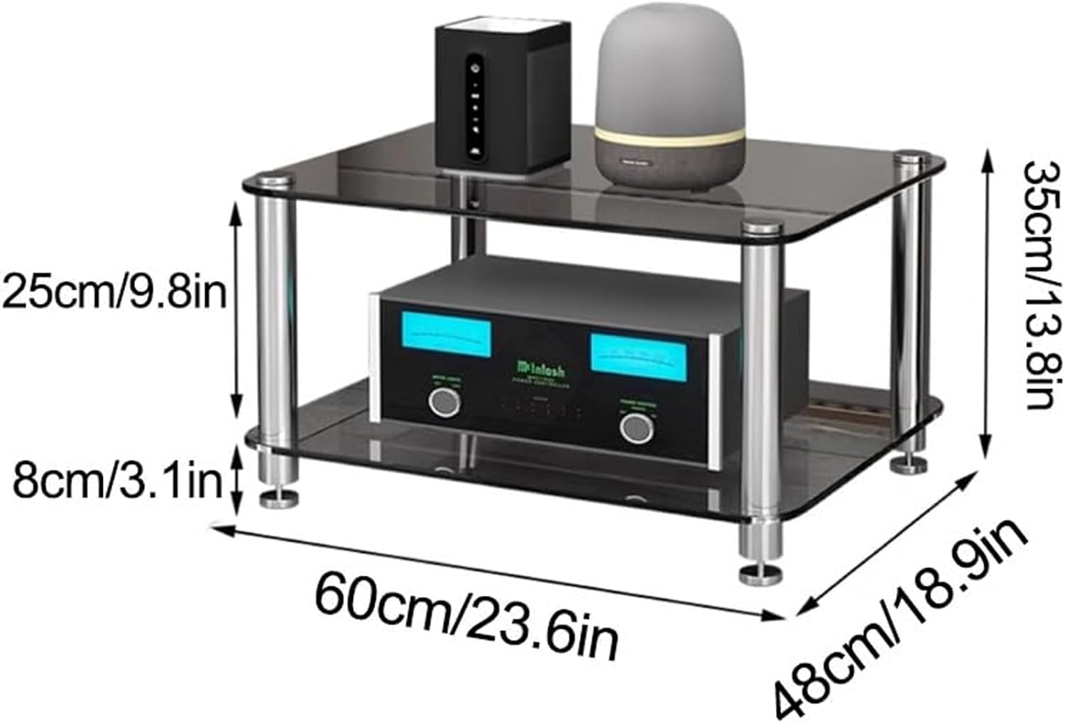4-Tier AV Media Stand