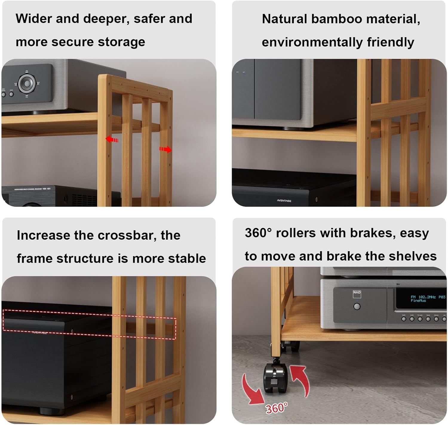 Home Stereo Racks and Stands on Wheels