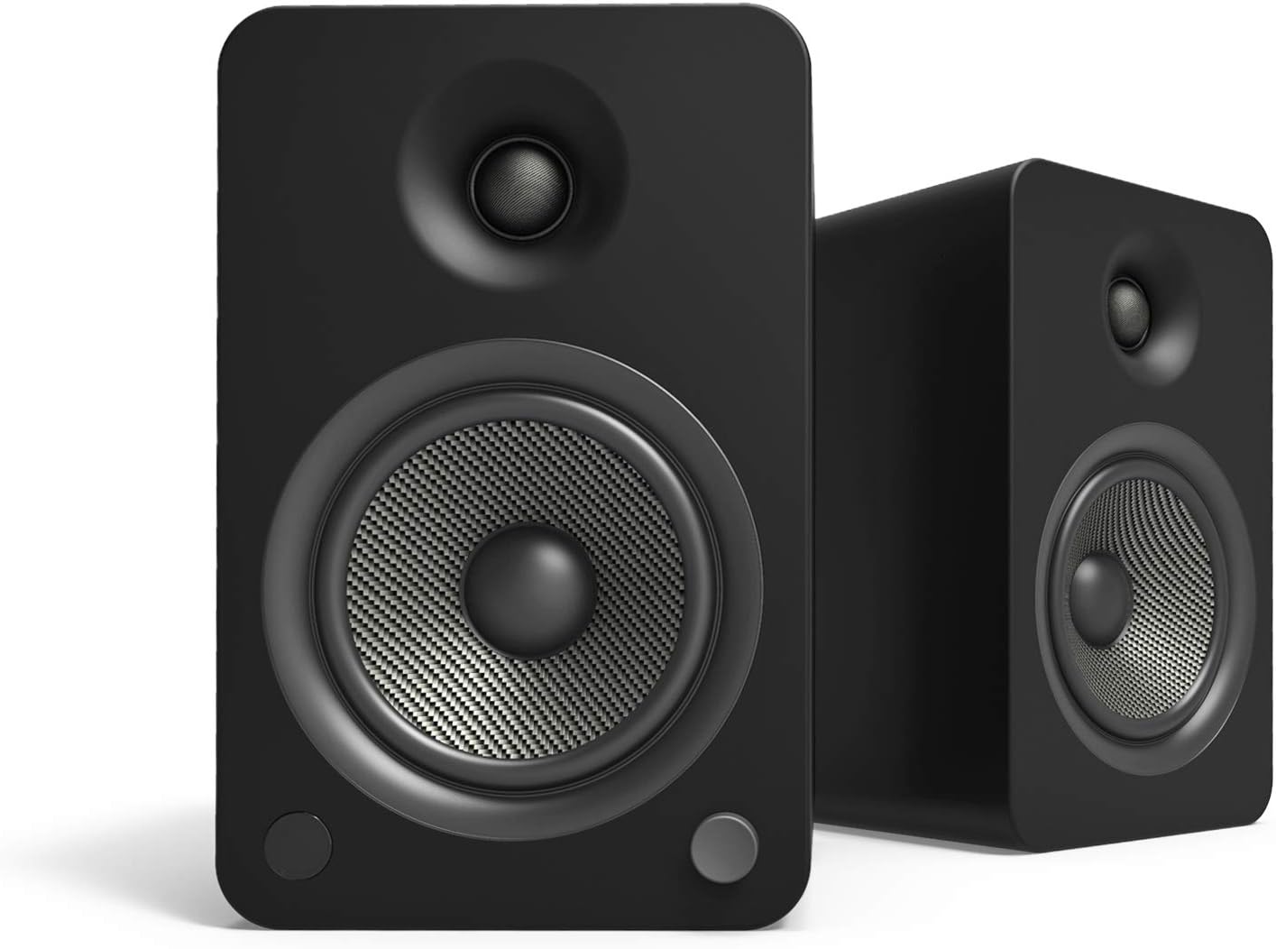 Kanto YU6MB Powered Bookshelf Speakers with Bluetooth and Phono Preamp | Pair | Matte Black