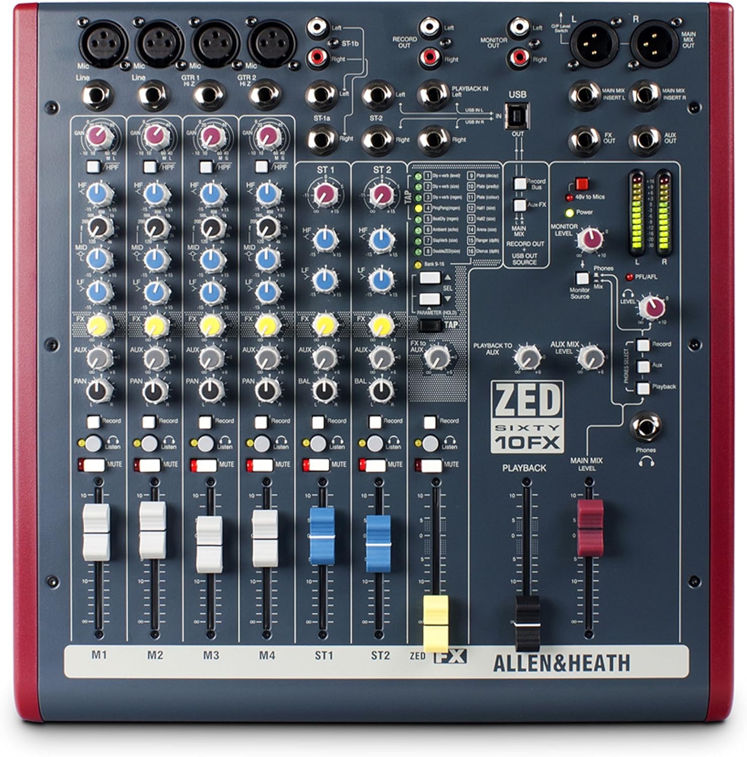 Allen & Heath ZED60-10FX - Touring Quality Audio Mixer with 2 Mic/Line
