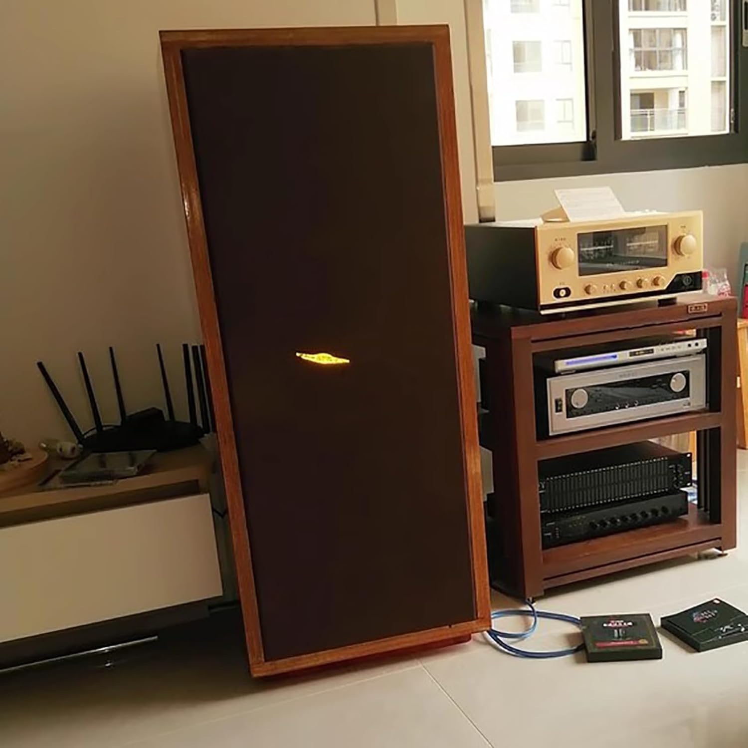 Elitix Wooden Media Audio-Video Shelving Cabinet