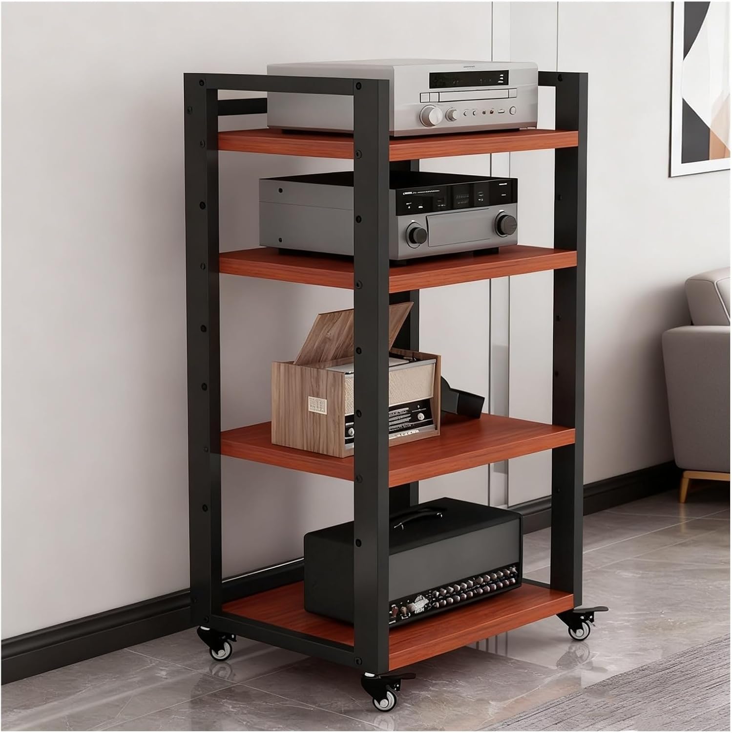 4-Tier AV Media Stand
