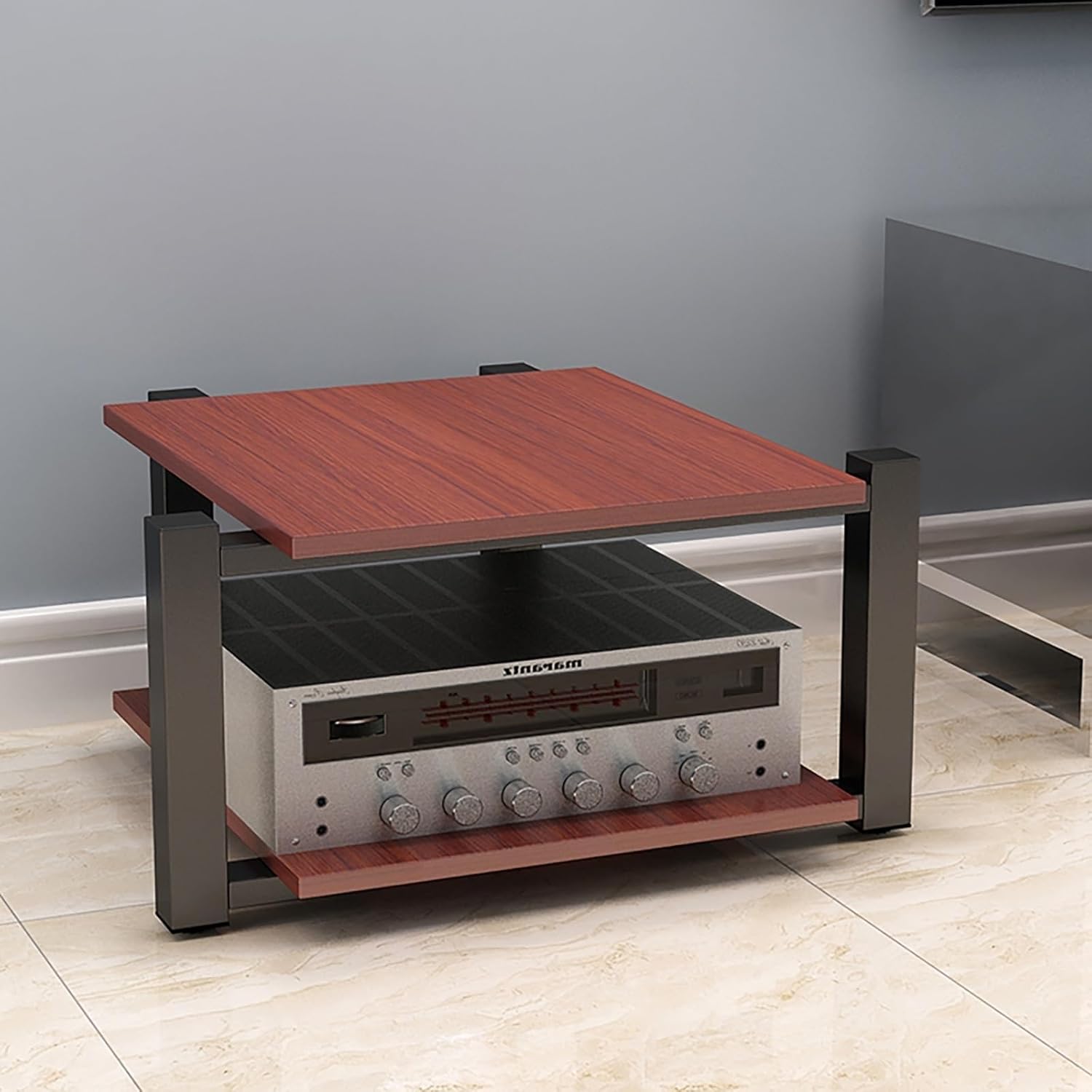 WBRSybUS AV Media Stand 2/3/4 Tier Audio Rack Entertainment Tower Cabinet