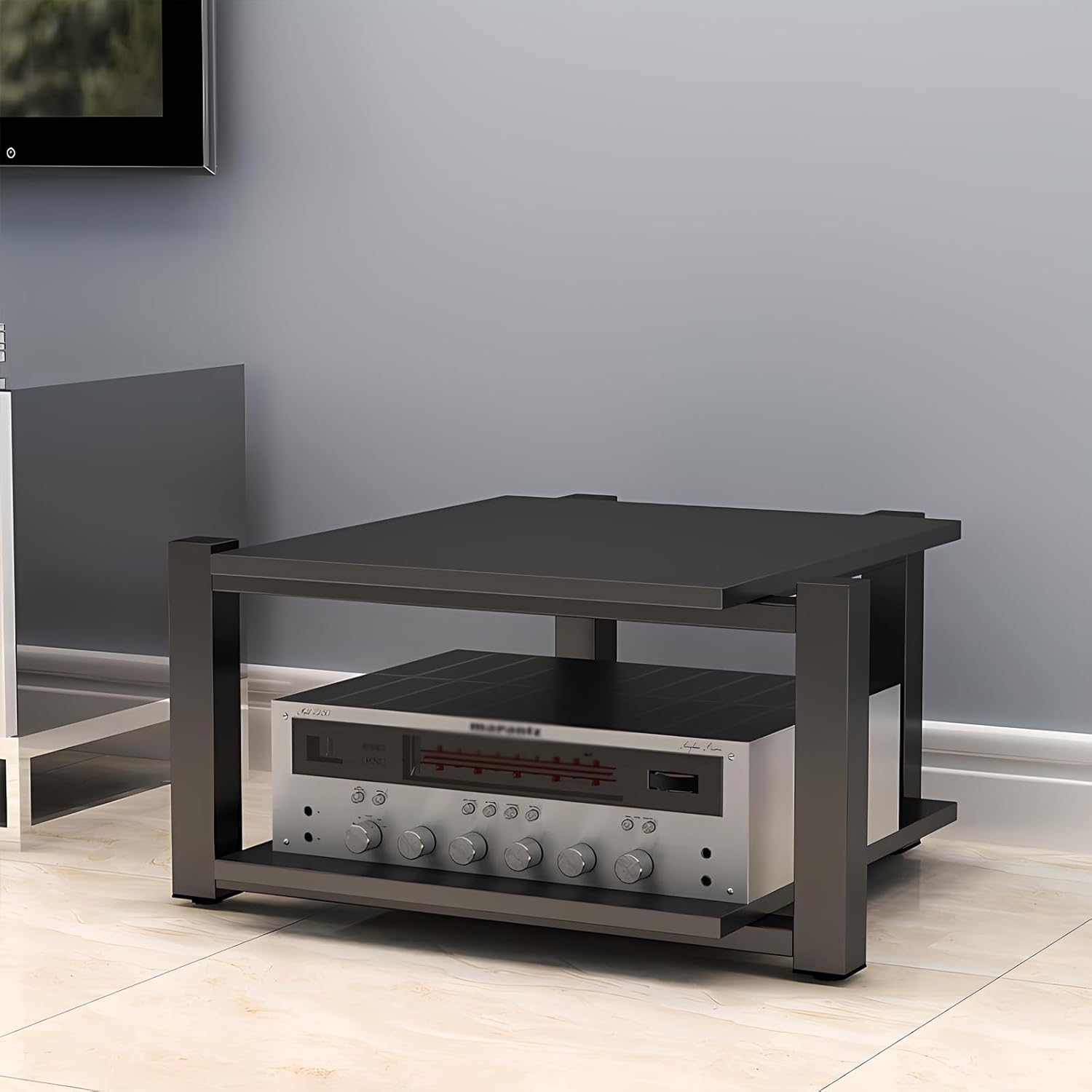 YTALUTTNIE Shelf for Audio Equipment (Black