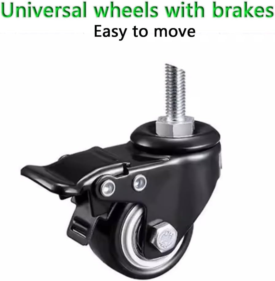 NILZA Audio Stand HiFi Rack AV Cabinet Media Stand Audio Video Component Cabinet with Brake Wheel 4/5/6-Tier Stereo Rack Corner Rack Audio Tower Open Audio Cabinet(Black