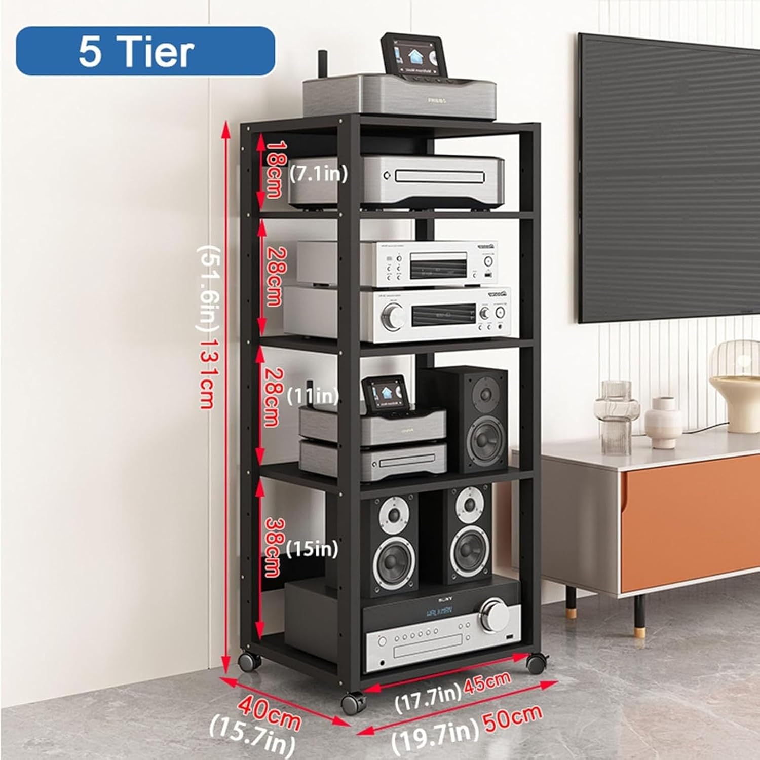 5/7-Tier Media Storage Cabinet
