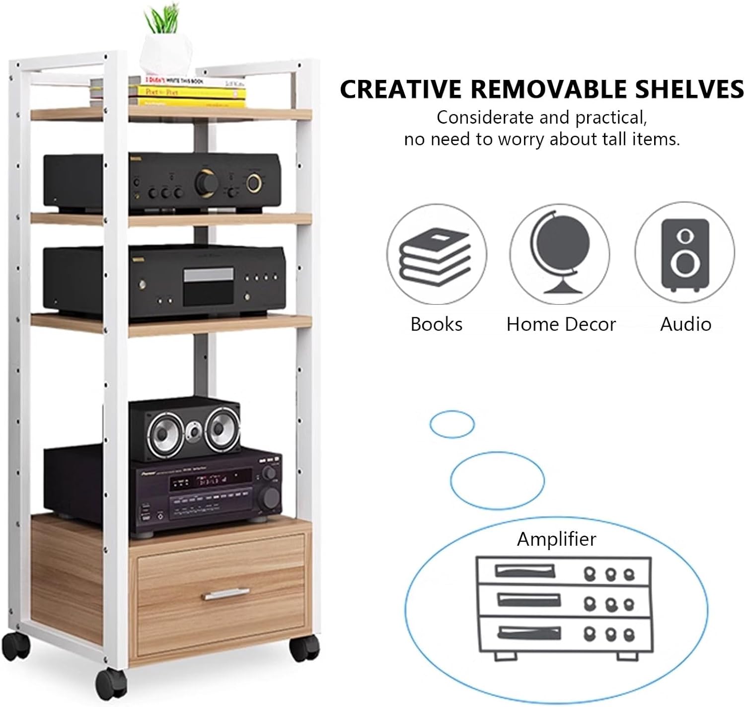 Home Multi-Layer Media Console Stand