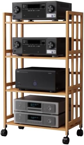 4 Tier AV Media Stand Corner Shelf