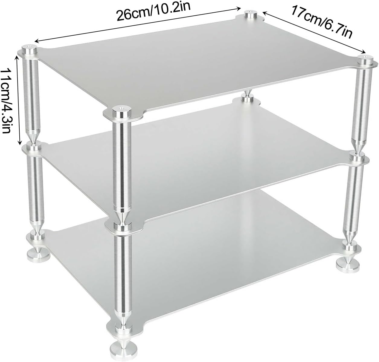 ZIHESY Audio Rack Tower Small AV Component Entertainment Stand