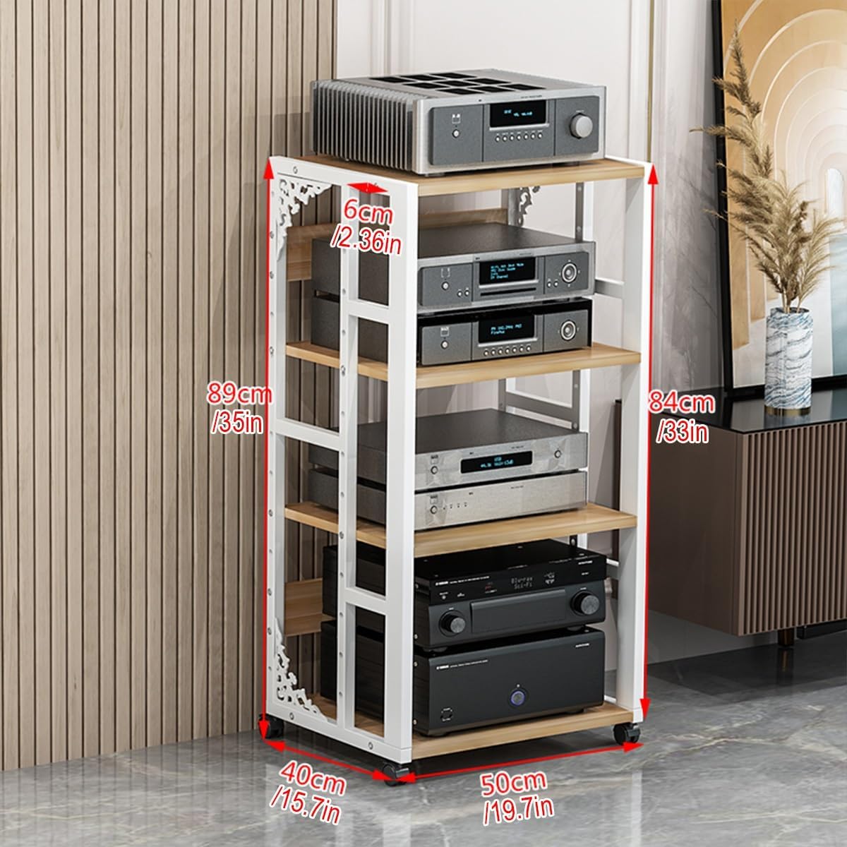 JDPYURV 3/4 Tier Audio-Video Media Stand