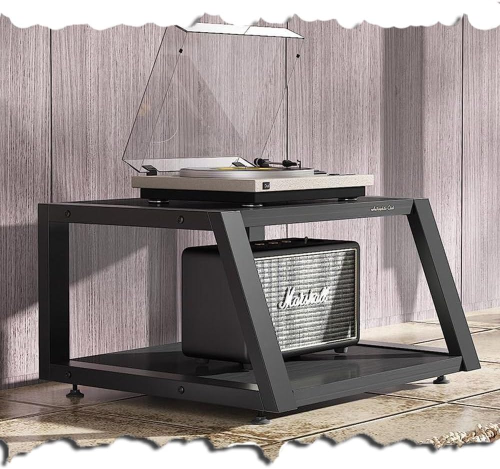 BIUBPW 2/3/4 Tier Corner Shelf Audio Stand Retro Audio Rack Tower for DVD Players TV Accessorie