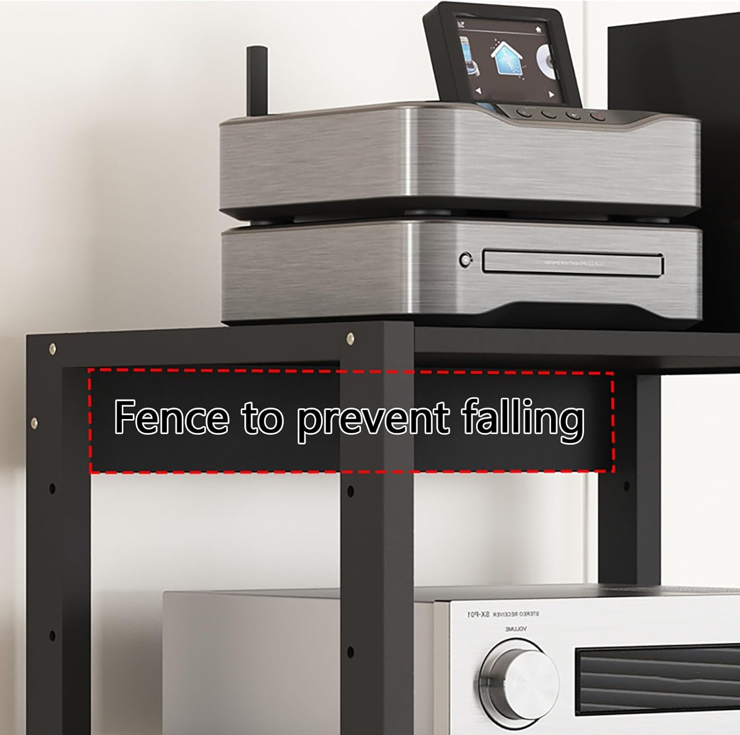 KAXLDHH AV Media Stand Corner Shelf Steel Corner Shelves