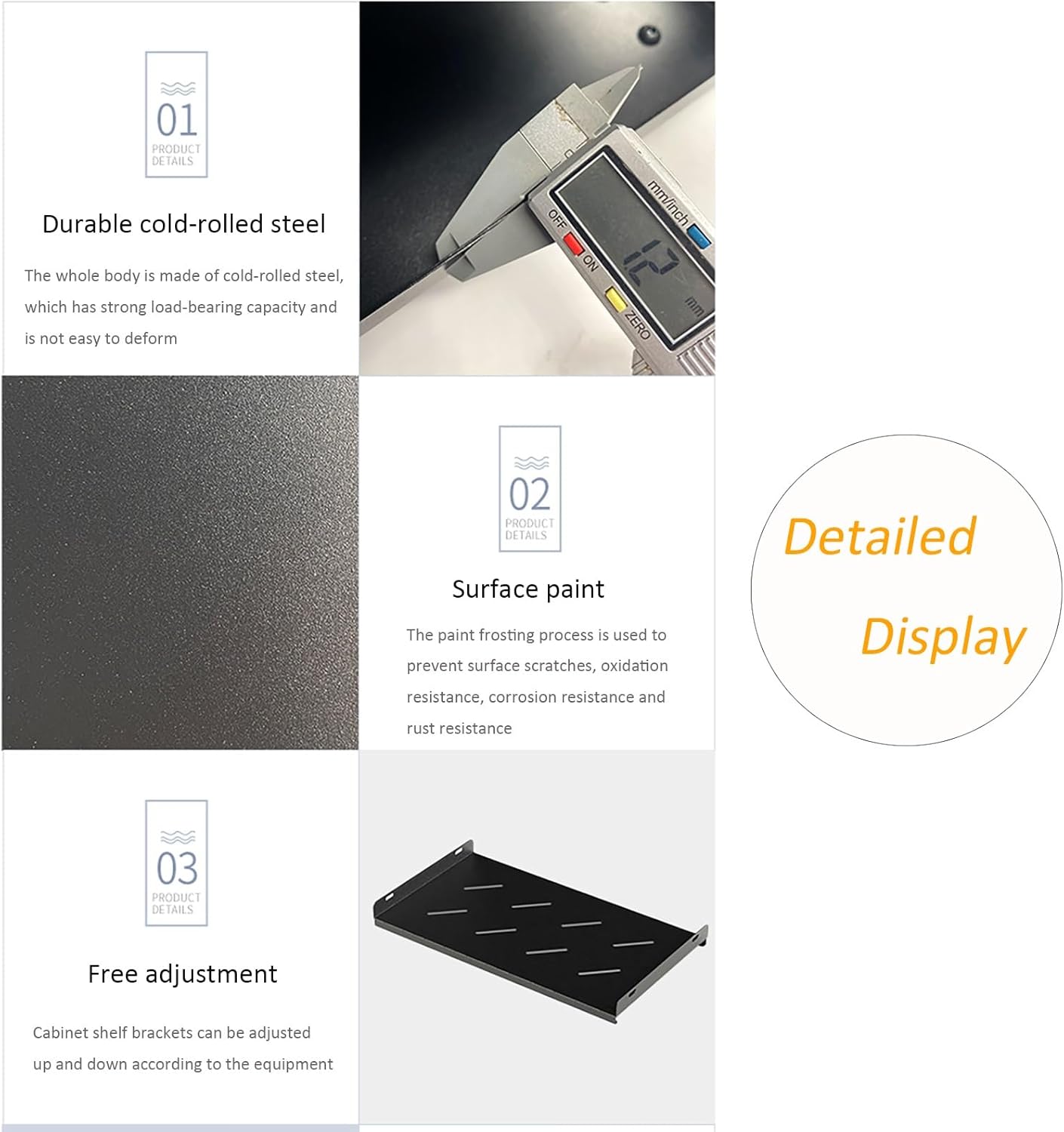 JIAOCKJIAO Wall Mounted AV Media Stand