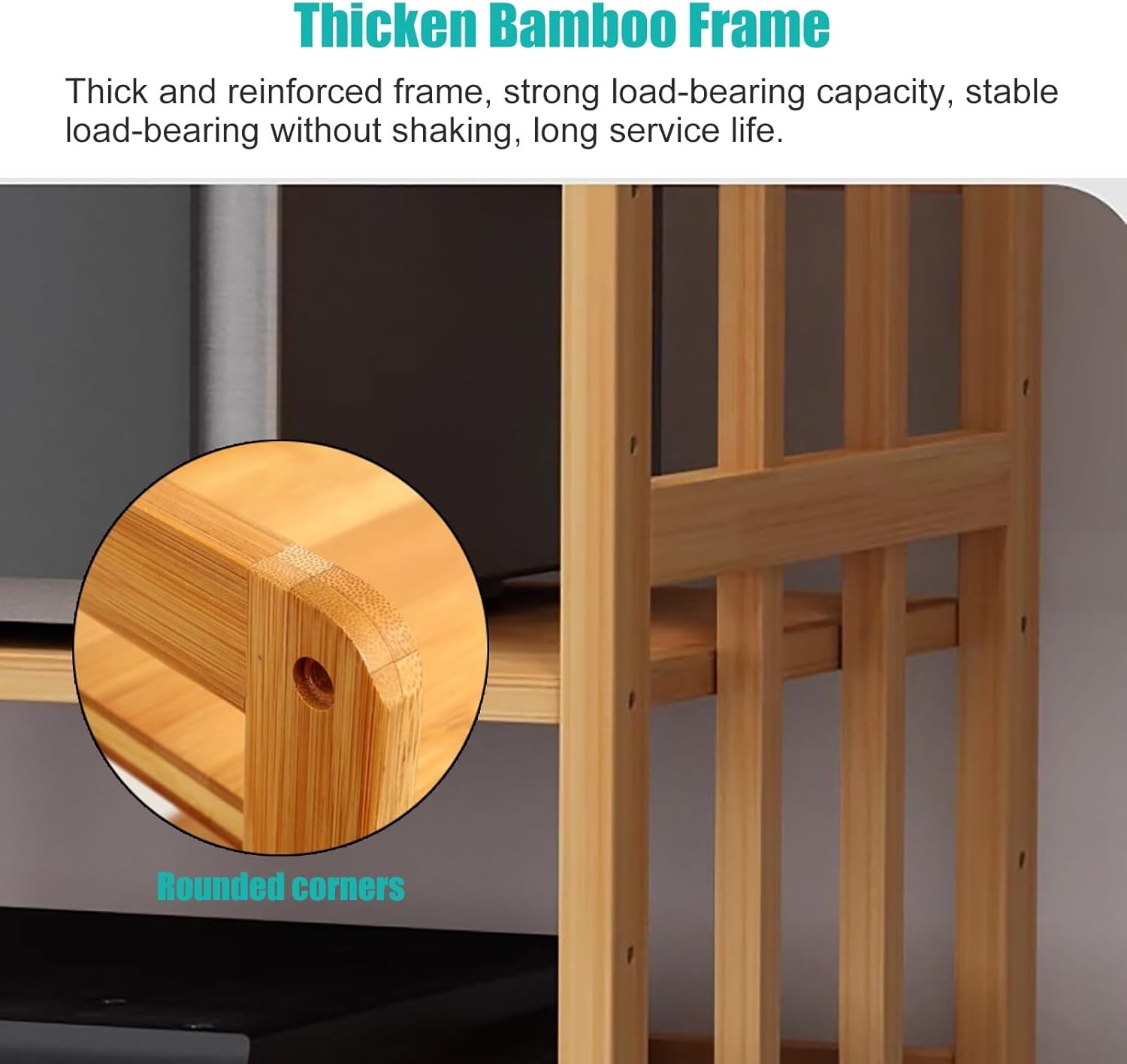 USZWBY 2 3 4 5 Tier Stereo Rack System Cabinet with Height-Adjustable Shelf & Wheels