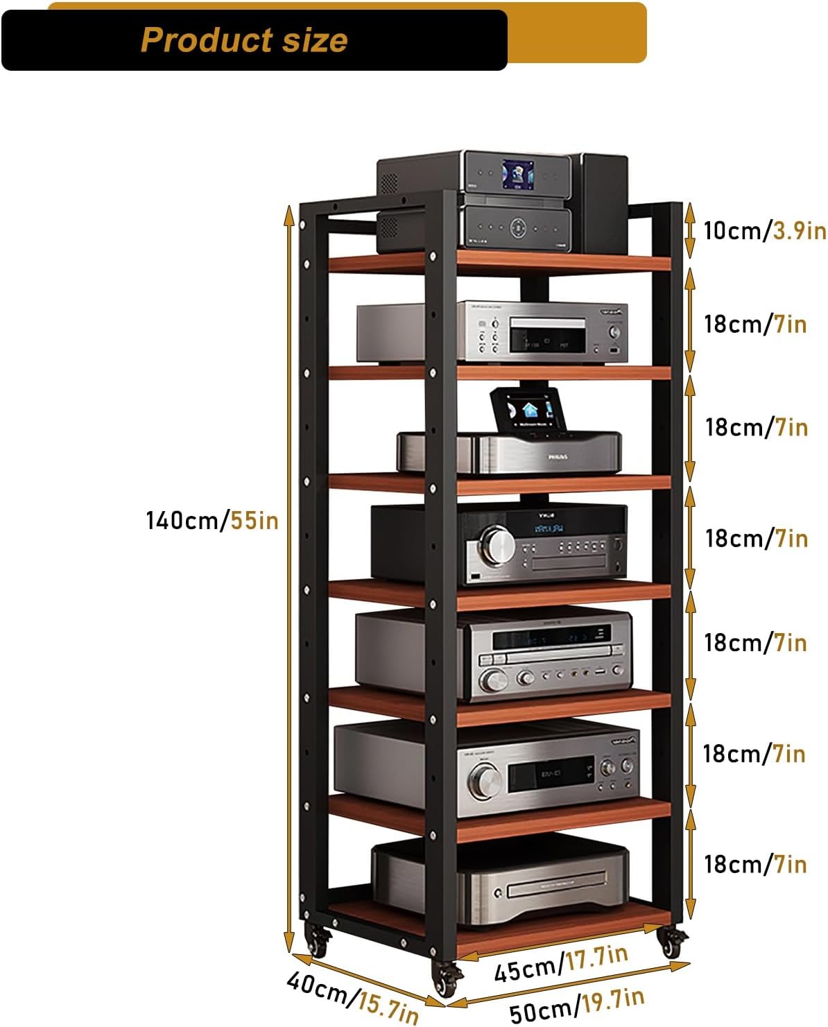 XEOKXOIT 7 Tier AV Media Stand