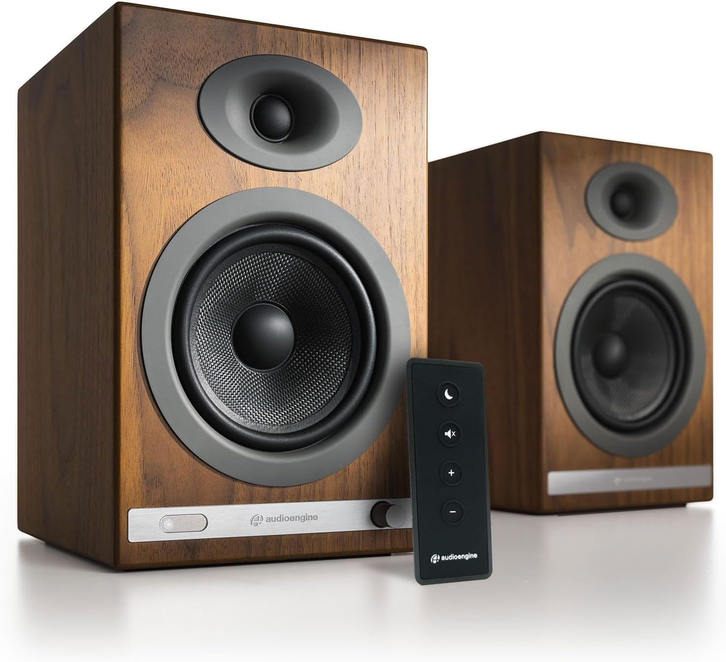 Audioengine HD5 Premium Powered Speakers | 150W Audiophile-Grade Bluetooth 5.0 with aptX HD | Built-in 24-Bit DAC | Real Wood Veneer | Bookshelf Speakers for Home Audio