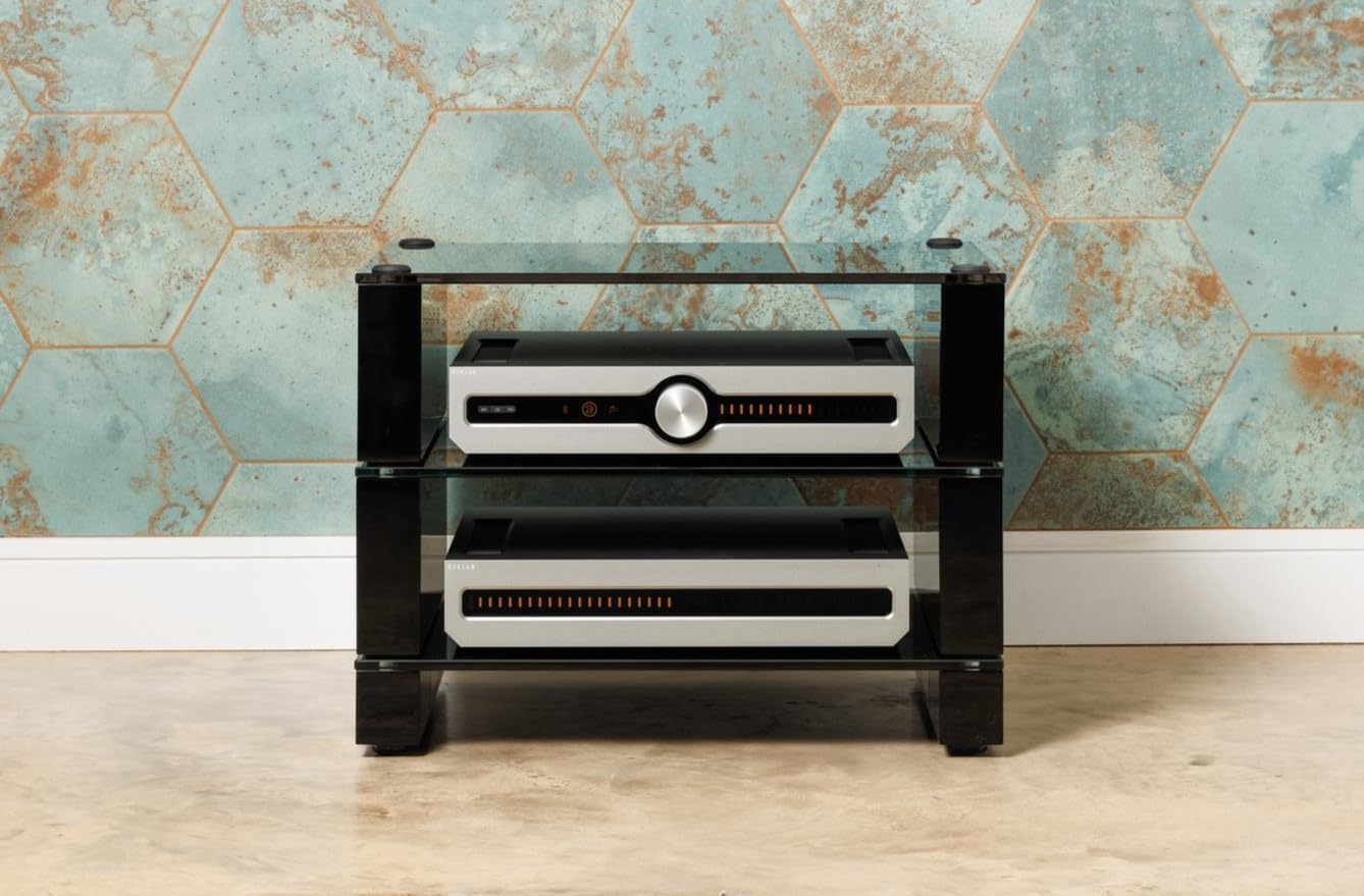 Blok STAX 2G - 3-Shelf Collection Stereo Shelf Systems (Supports Up to 88 lbs per Shelf) (Black)