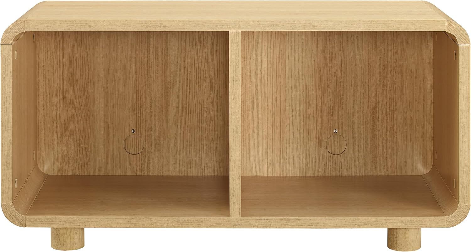 Crosley Furniture Zoe Medium Modern Media Console and Record Player Stand with Storage for Vinyl Records