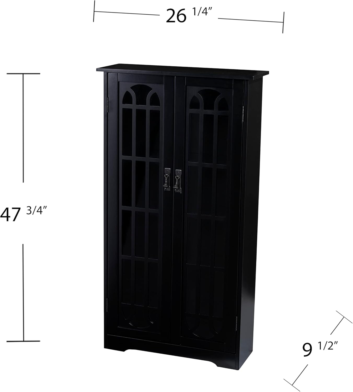 SEI Furniture Window Pane Media Cabinet