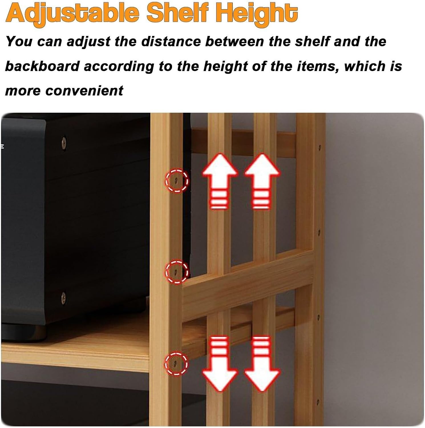 LTFCFZQ 2/3/4/5 Tier AV Media Stand with Adjustable Shelf