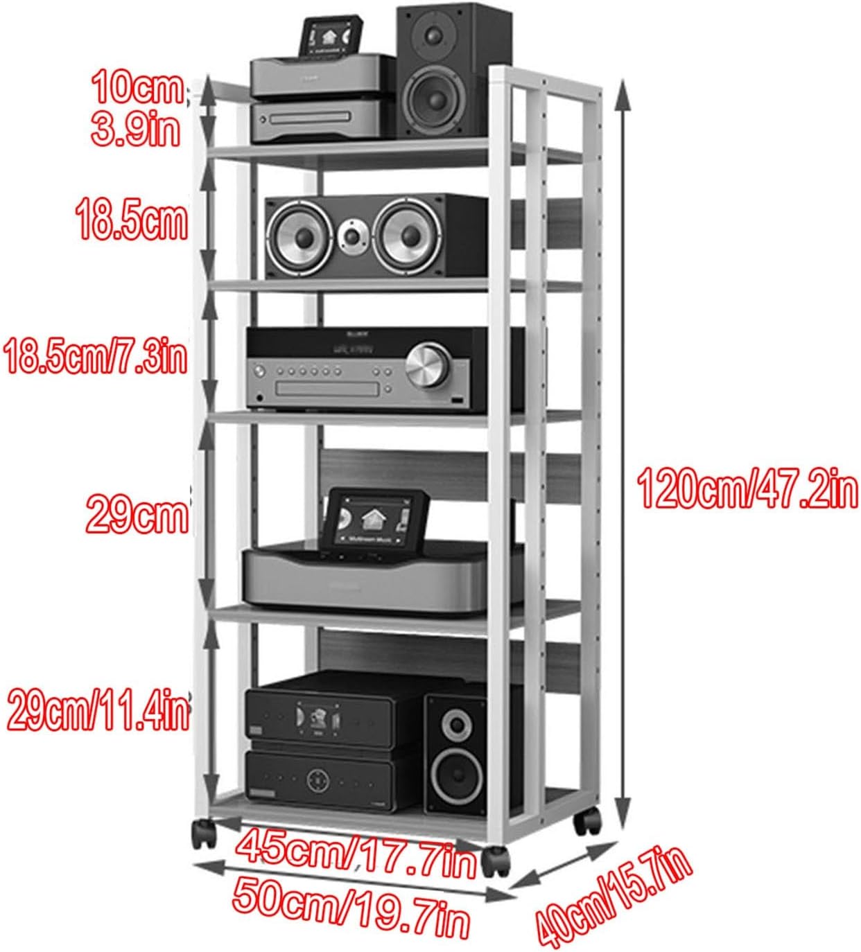 WUHUQN 5/6-Tier Media Stand