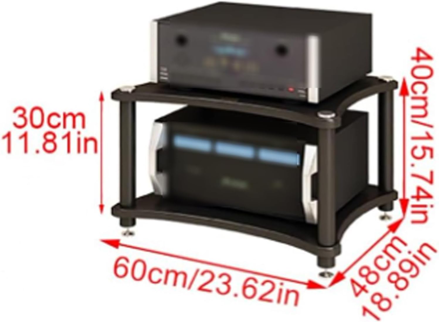 YUGXTH 1/2/3/4-Tiers AV Storage Cabinet