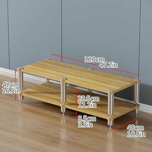 UYCVT Audio Video Shelf Rack - Compact Media Storage Stand for Record Player Game Console DVD Player Tv Box - Versatile Entertainment Center with Multi-Shelf Design-Black-120x48x42cm