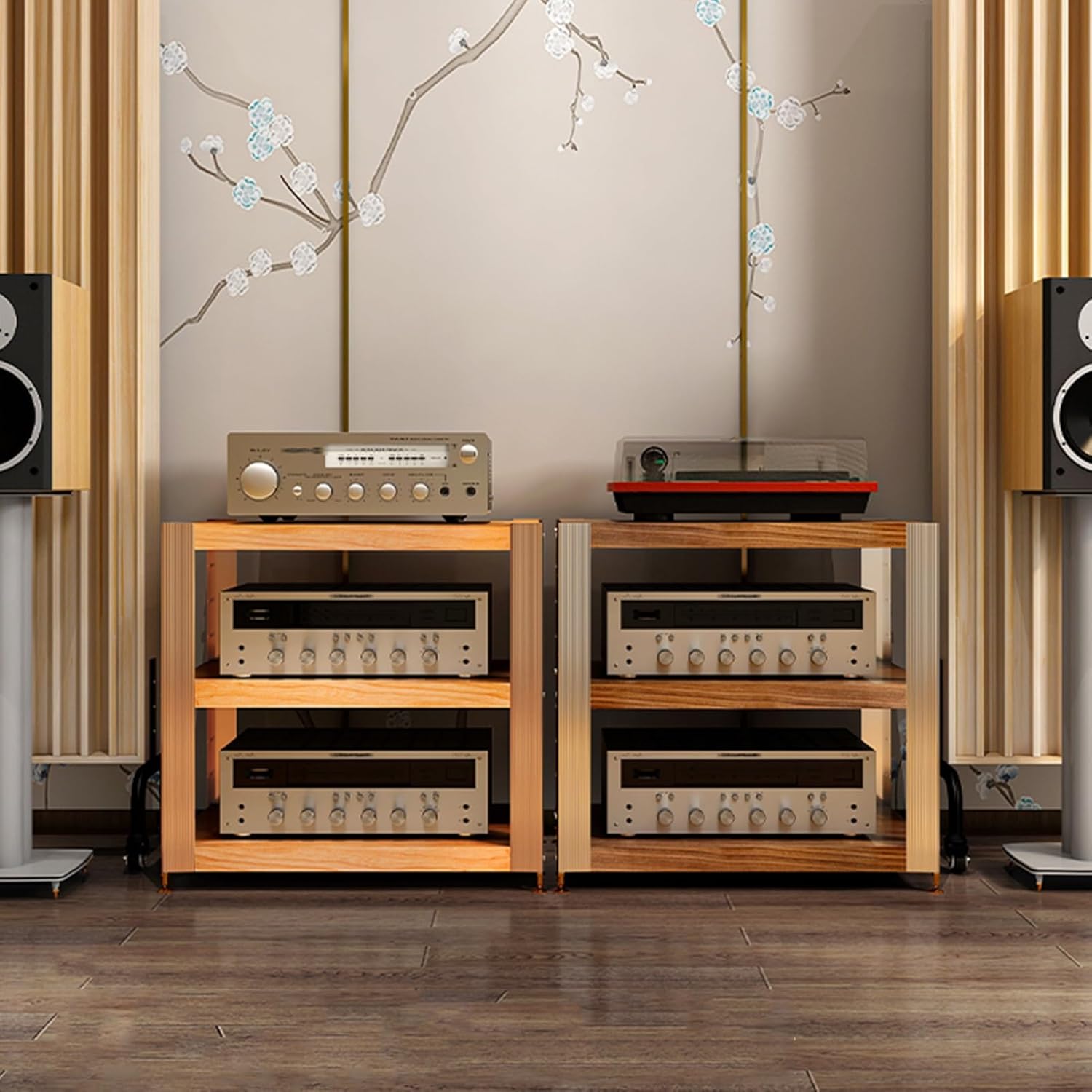 GUAWJRZDP Wooden Audio Rack