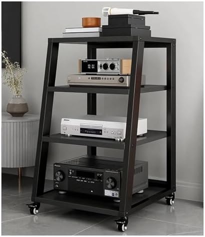 Heavy Duty Mobile Media Stand on Wheels