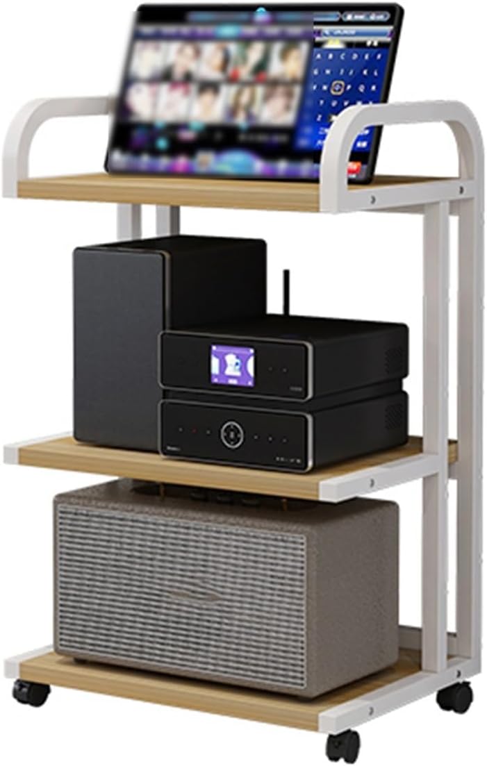 YLQFGUVWK 3 Tier Furniture Media Rack DVD CD Player Stand Audio Rack