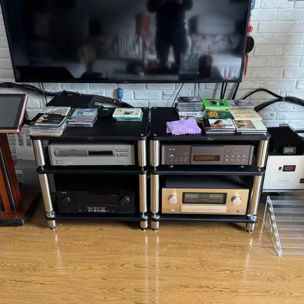 TAJMDGW AV Media Stand 3-Tier HiFi Racks Tower