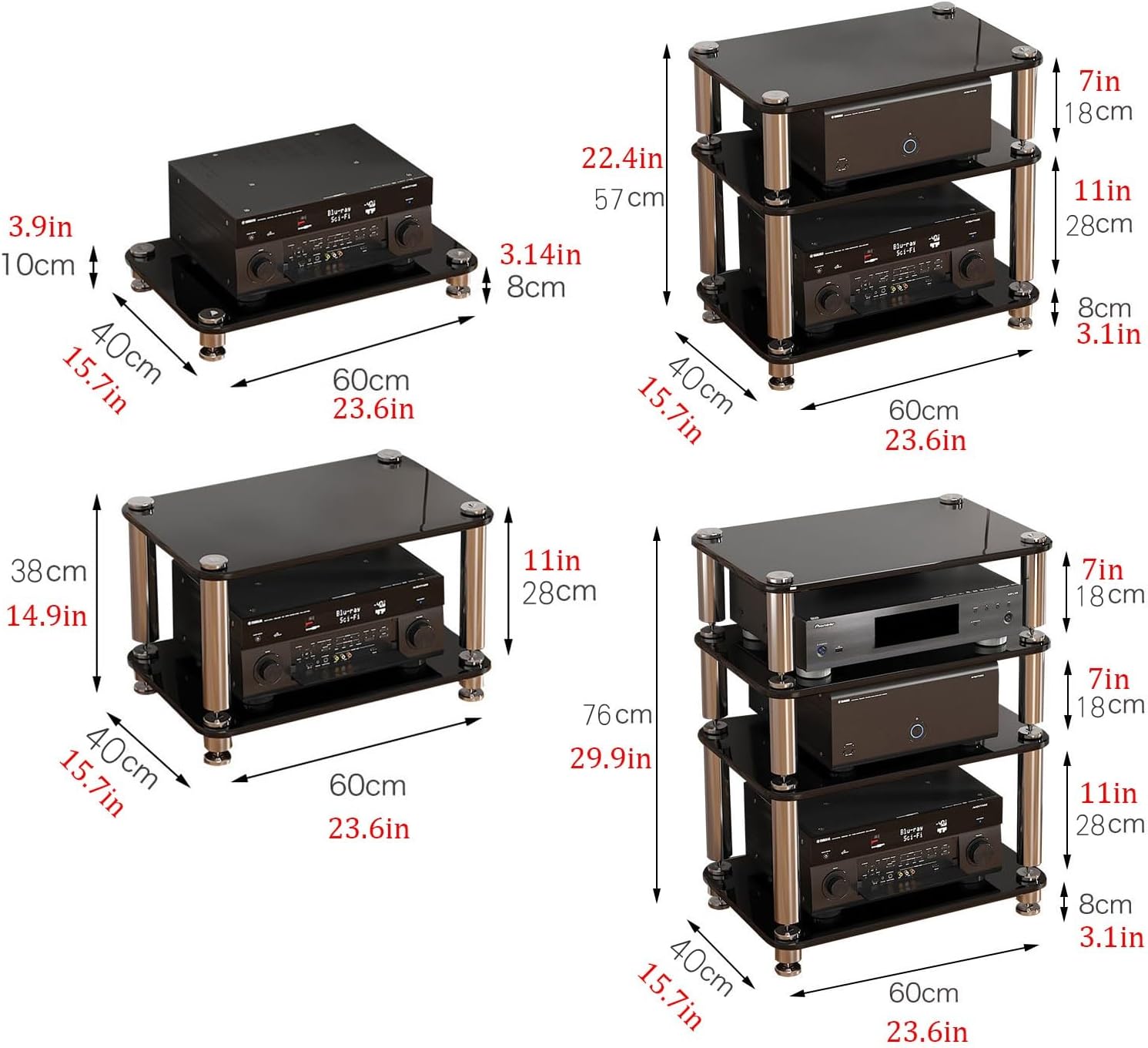 JIAOCKJIAO Media Audio Rack