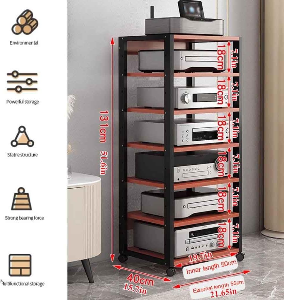 7-Tier AV Media Cabinet Stand Audio