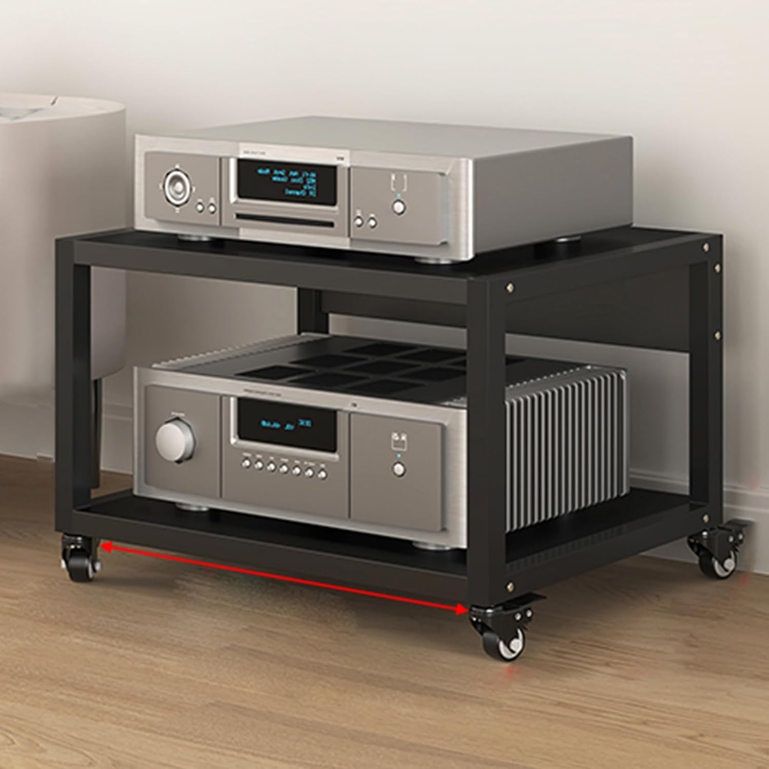 Modern Stereo Stand with Wheels