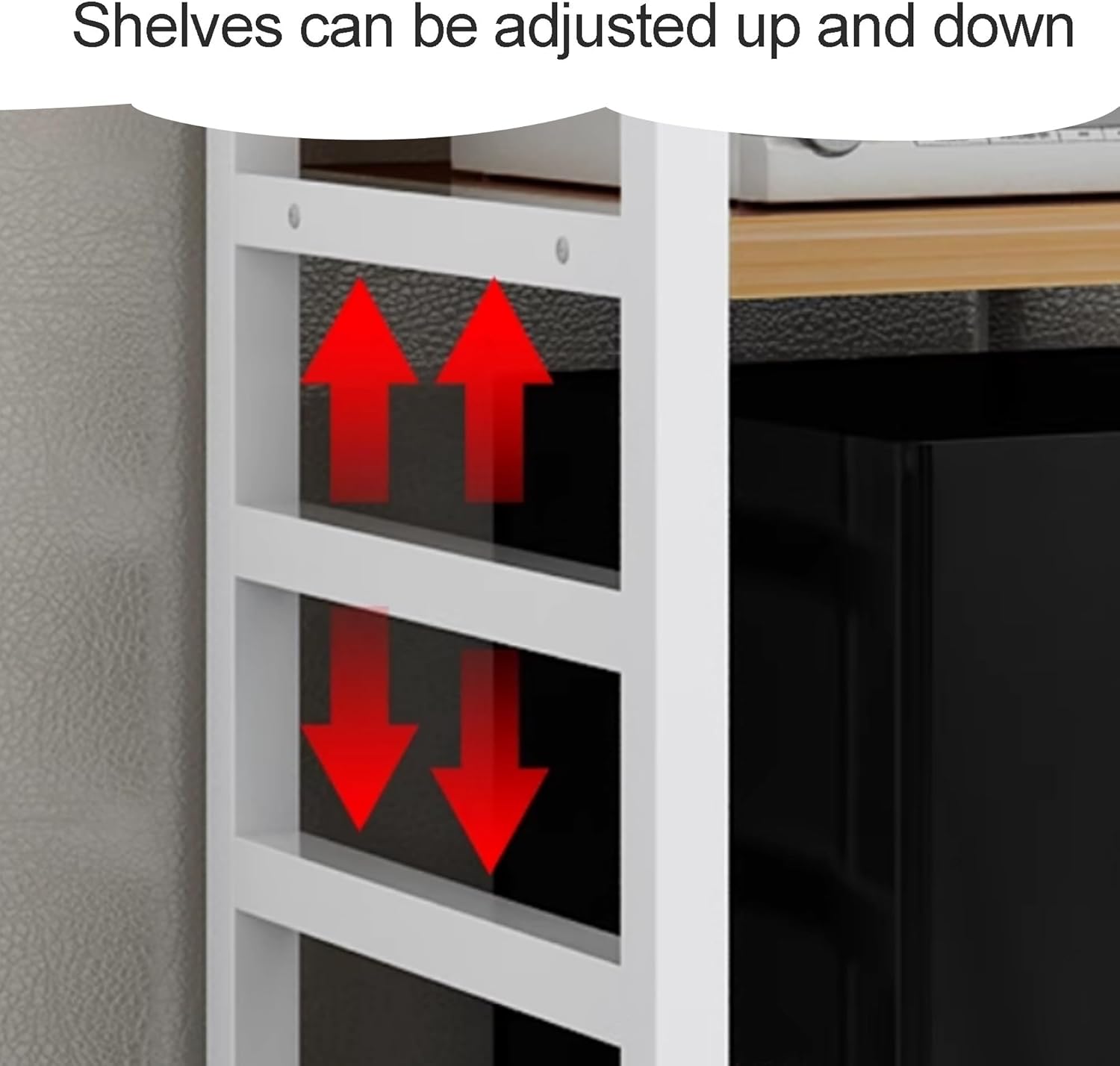 4 Tier AV Media Stereo Stand 67cm high Audio-Video Shelving Media Cabinet Audio Component Rack Open Media Console Audio Rack Tower for Recording Room