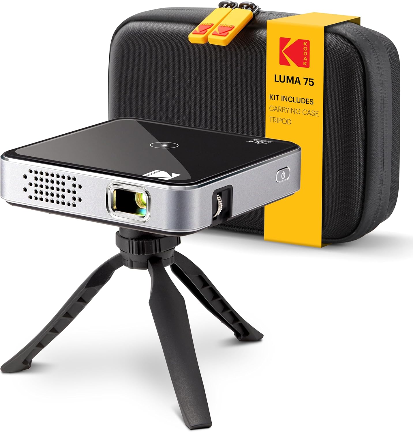 Kodak Luma 75 Ultra Mini Pocket Projector Black Standard Kit - Built-in Rechargeable Battery and Speaker