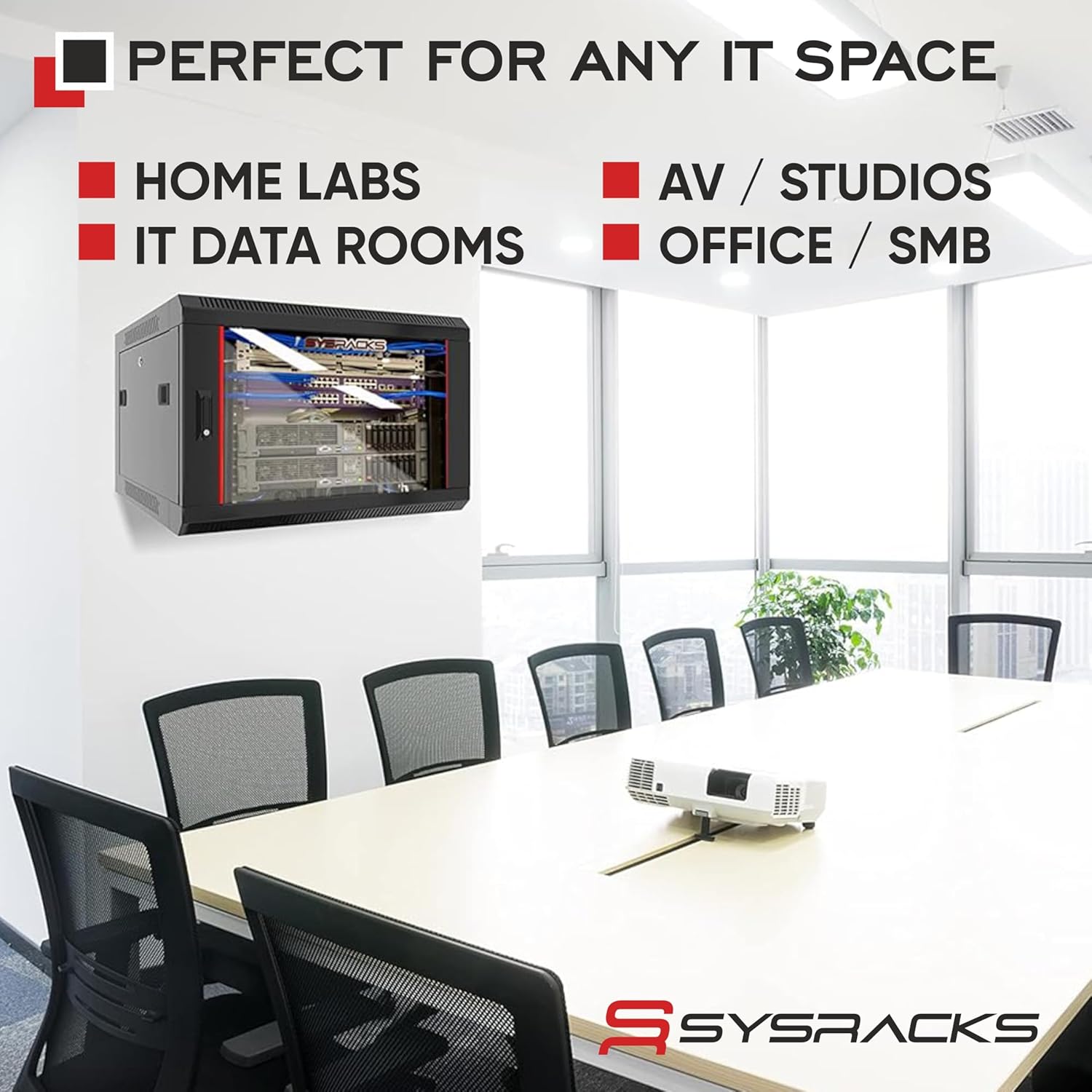 Sysracks 9U Wall Mount Server Rack Cabinet